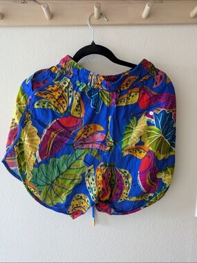 FARM Rio Bold Blue Tropical-Print Shorts